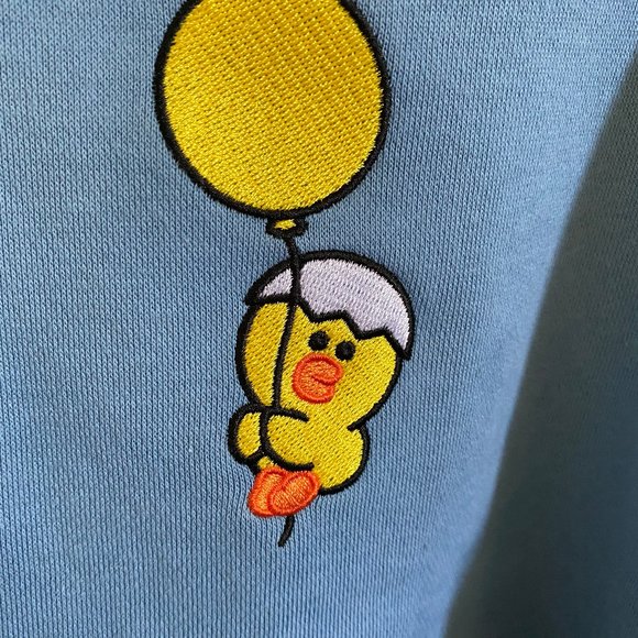 CHOCOOLATE: LINE FRIENDS embroidered ruffled hoodie SZ S - Picture 10 of 14